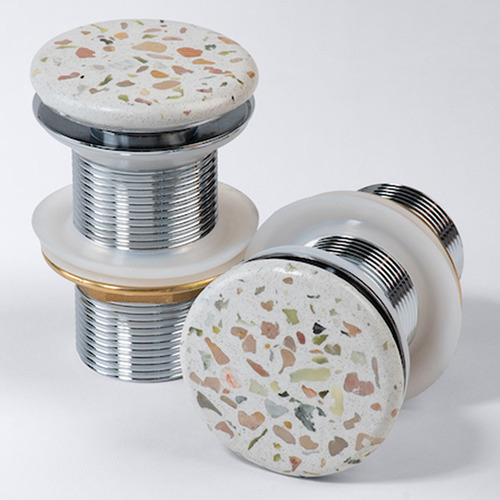 2 Piece Siena Round Terrazzo Basin & Waste Set