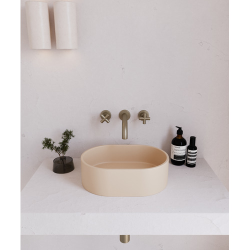 400mm Oval Concrete Above Counter Basin | Temple & Webster