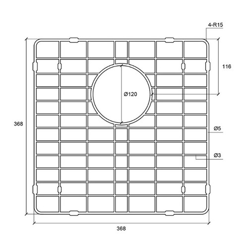 Henly 368mm Sink Grid