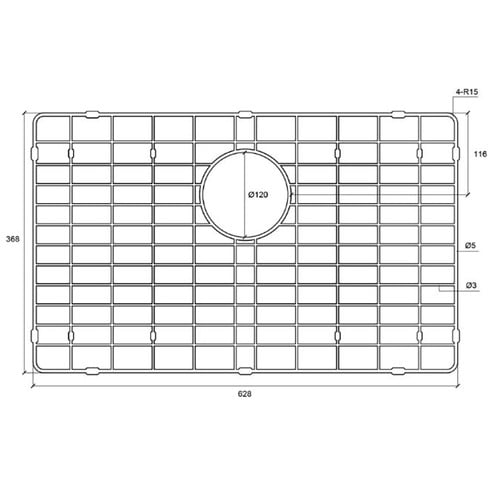 Henly 628mm Sink Grid