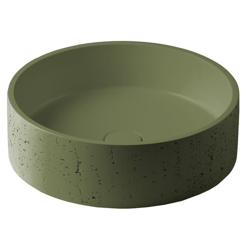 Concrete 390mm Round Above Counter Basin