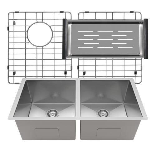 Henley 770mm Double Stainless Steel Kitchen Sink Package