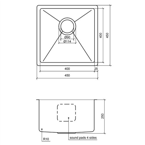 Henley 450mm Stainless Steel Kitchen Sink Package