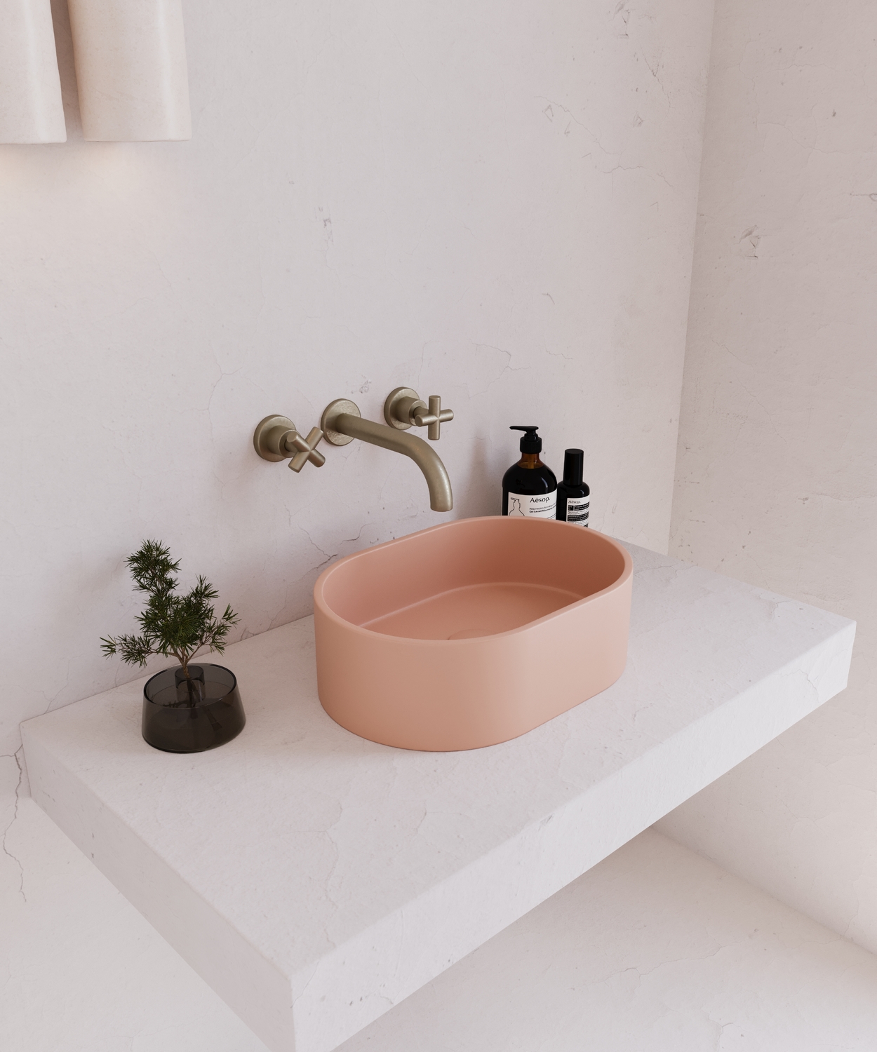 EQ 400mm Oval Concrete Above Counter Basin