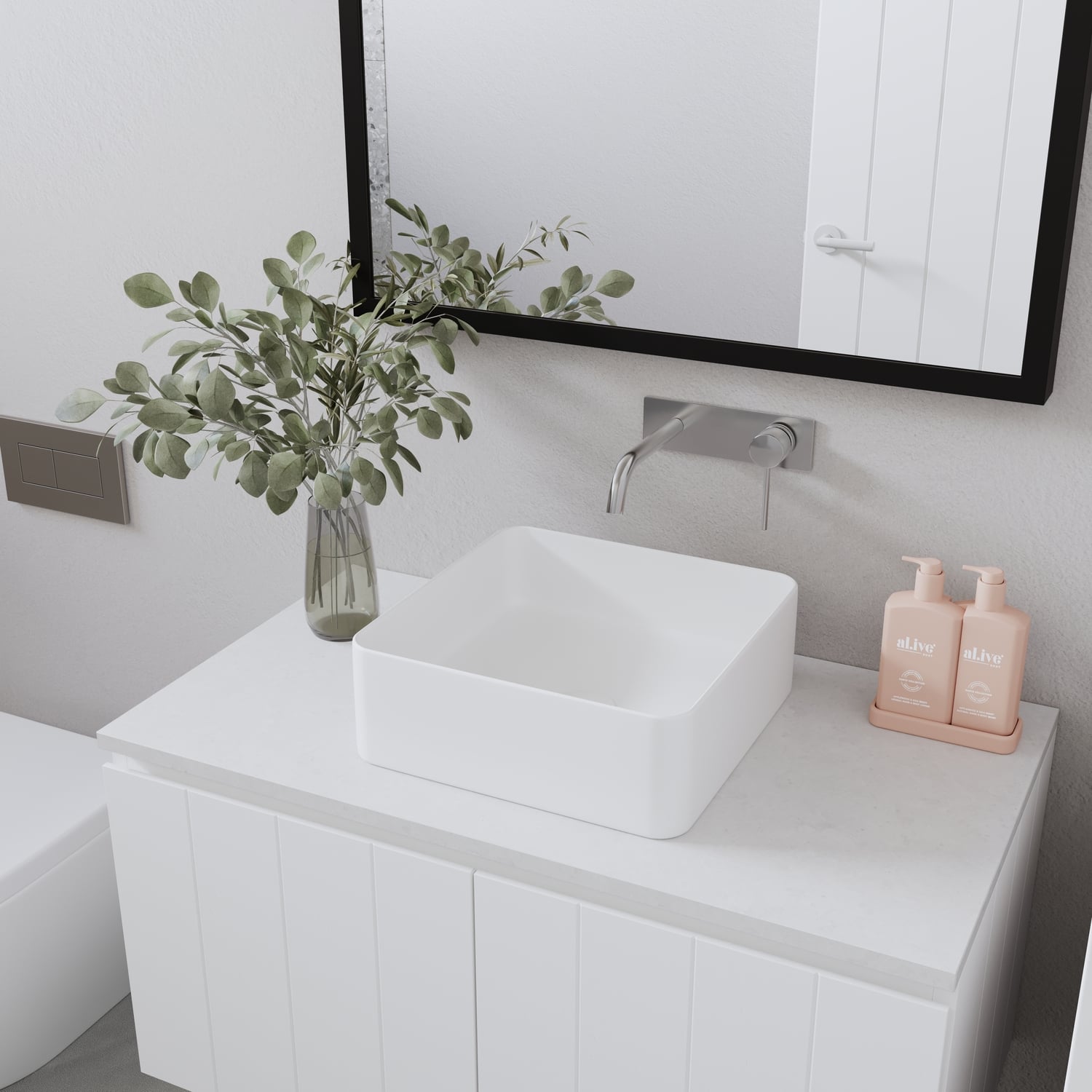Amaroo 365mm Square Ceramic Above Counter Basin