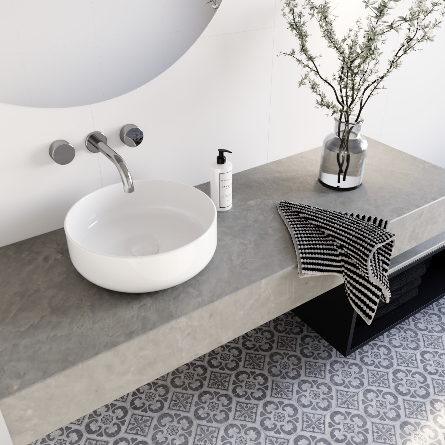 Amaroo 365mm Round Ceramic Above Counter Basin