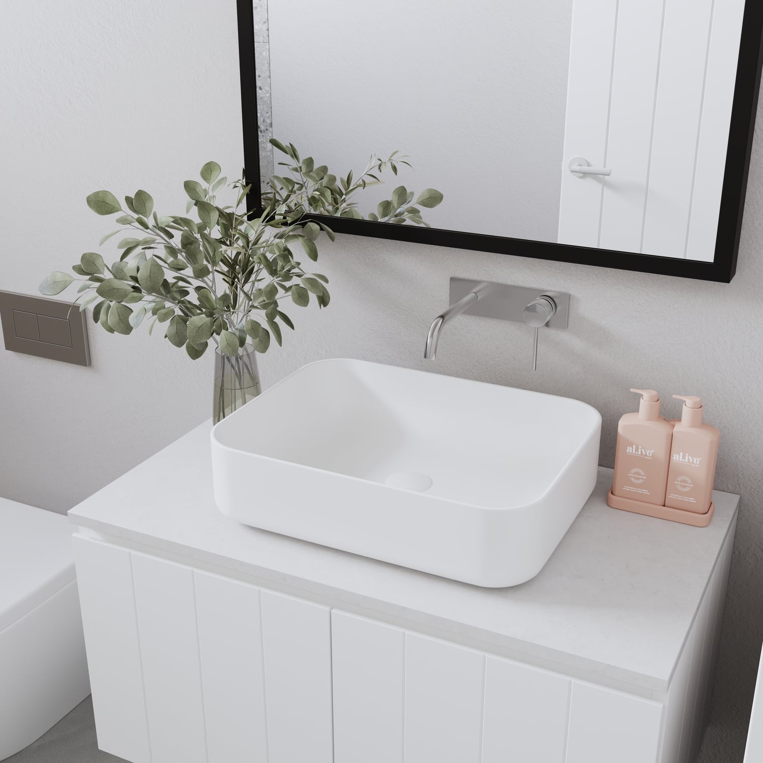 Amaroo 500mm Rectangular Ceramic Above Counter Basin