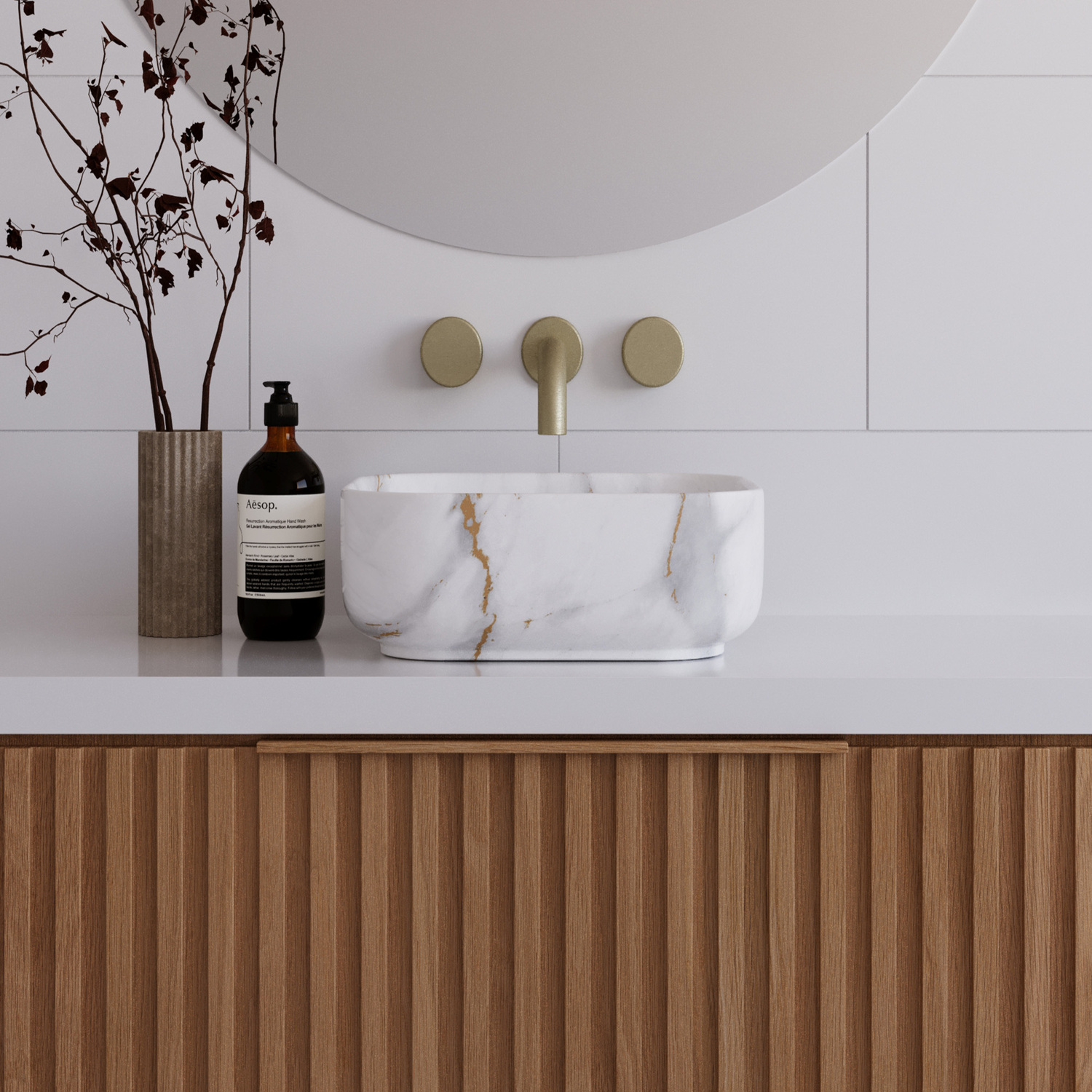 Regency 390mm Square Ceramic Above Counter Basin