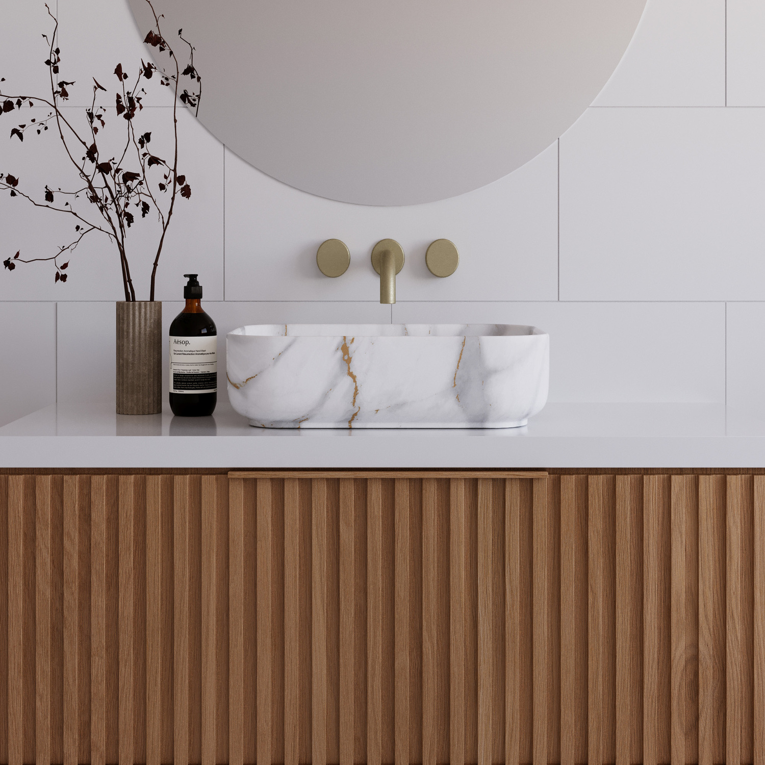 Regency 500mm Rectangular Ceramic Above Counter Basin