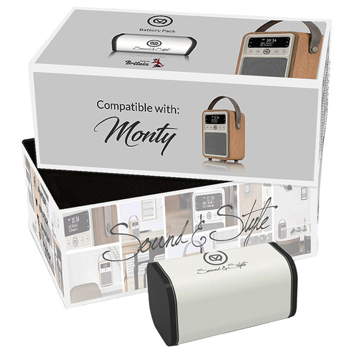 VQ Monty Rechargeable Radio Battery Temple & ster