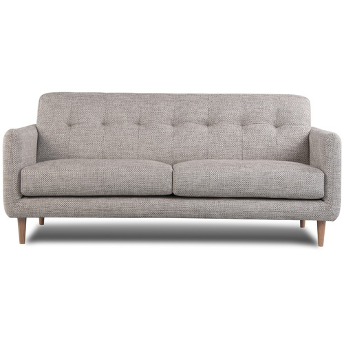 Classic Design Living Grey Jamaica 3 Seater Raffia Fabric Sofa | Temple ...