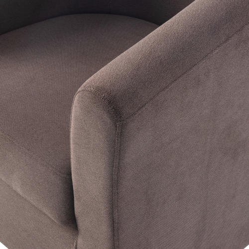 Brown Kobi Velvet Tub Chair