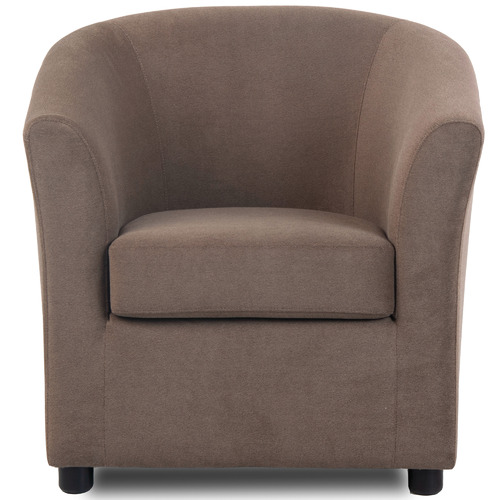 Brown Kobi Velvet Tub Chair