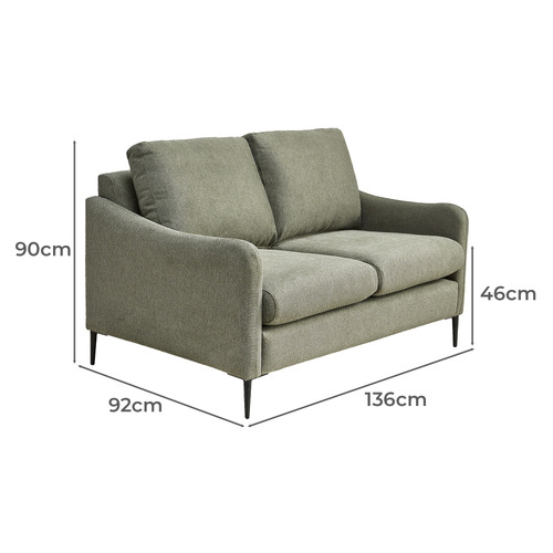 Monroe 2 Seater Chenille Sofa