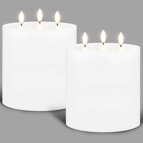 Medium Uyuni Triple Wick LED Wax Pillars