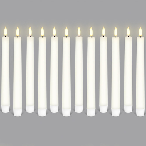 6 Piece Uyuni Remote Enabled Wax Taper Candle Set
