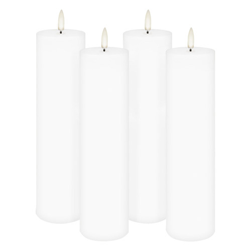 4 Piece Uyuni Remote Enabled Wax Pillar Candle Set
