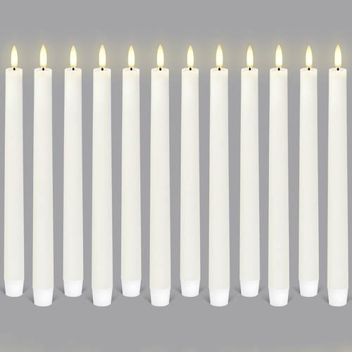 6 Piece Uyuni Remote Enabled Wax Taper Candle Set