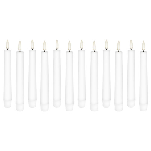 6 Piece Uyuni Remote Enabled Wax Taper Candle Set
