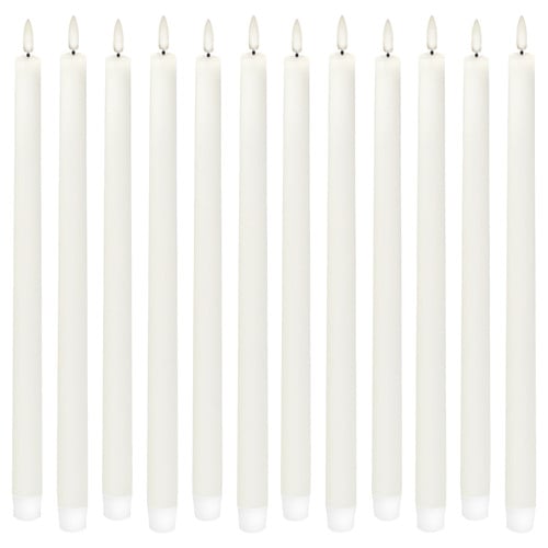 6 Piece Uyuni Remote Enabled Wax Taper Candle Set