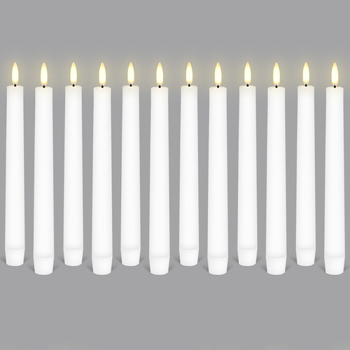 6 Piece Uyuni Remote Enabled Wax Taper Candle Set