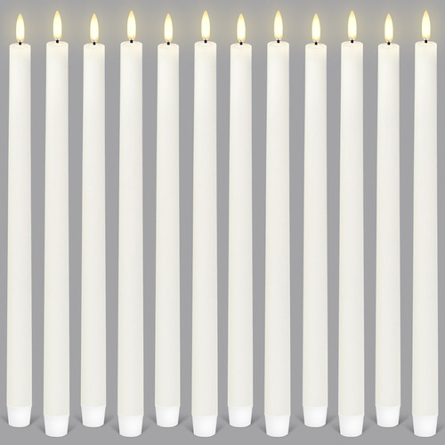 6 Piece Uyuni Remote Enabled Wax Taper Candle Set