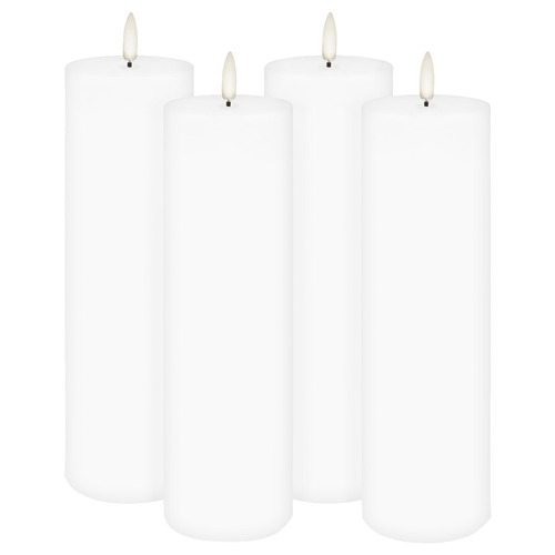 4 Piece Uyuni Remote Enabled Wax Pillar Candle Set