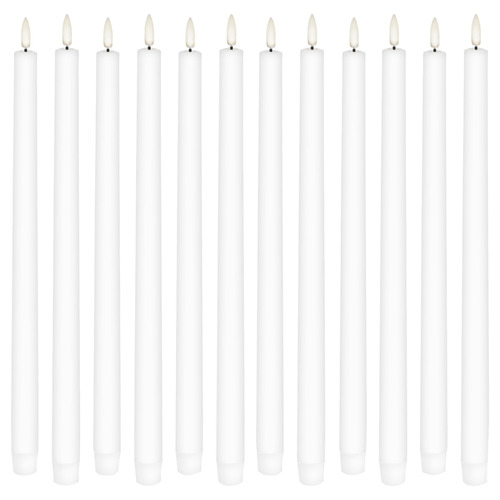 6 Piece Uyuni Remote Enabled Wax Taper Candle Set