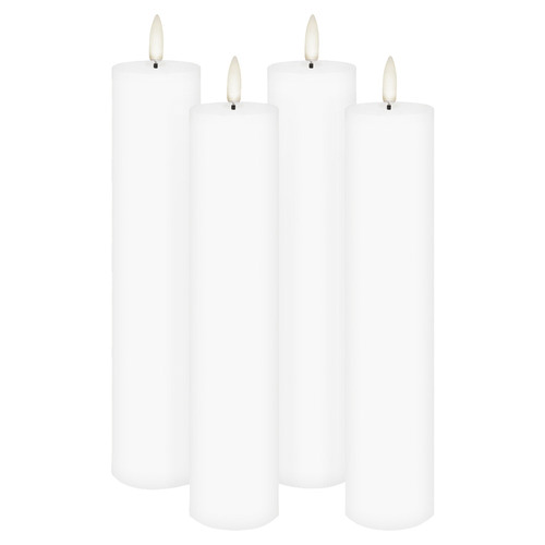 4 Piece Uyuni Remote Enabled Wax Pillar Candle Set