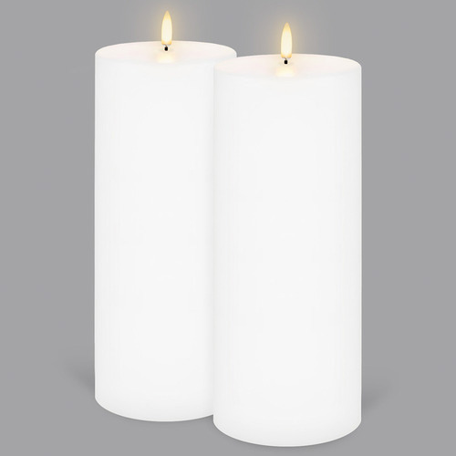 2 Piece Uyuni Remote Enabled Wax Pillar Candle Set