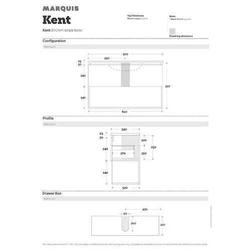 Kent Vanity with Acrylic Basin