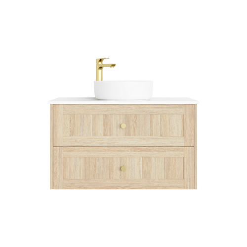 Natural Oak Wall Mounted Pier Symphony-Top Vanity
