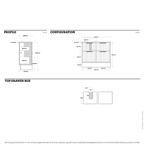 Salamander 900mm Freestanding Single Vanity