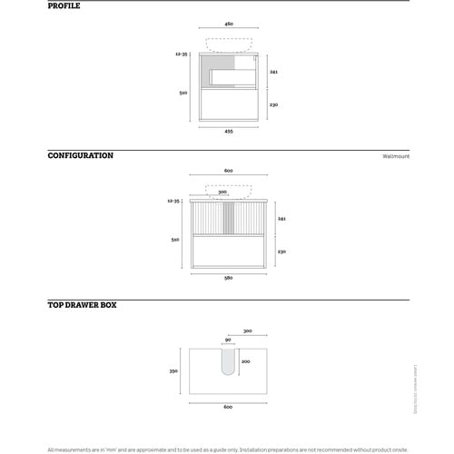 Merewether 600mm Wall Hung Single Vanity