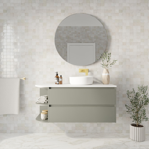 Avion 1200mm Wall Hung Single Vanity with Solid Surface Countertop