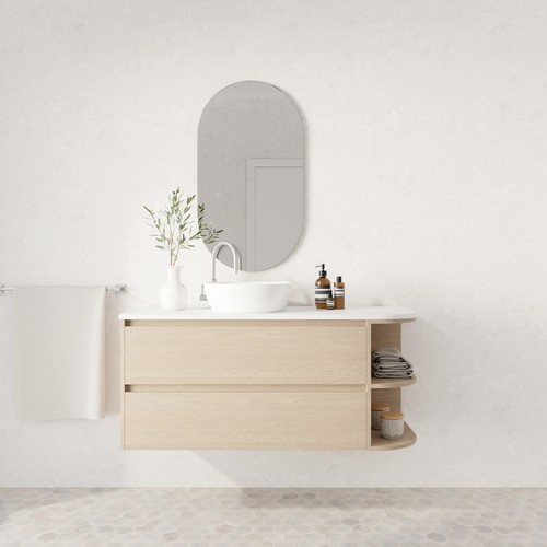 Avion 1200mm Wall Hung Single Vanity with Solid Surface Countertop