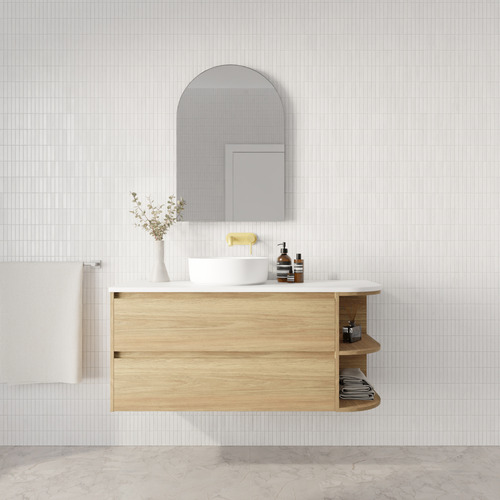 Avion 1200mm Wall Hung Single Vanity with Solid Surface Countertop