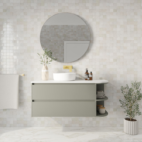 Avion 1200mm Wall Hung Single Vanity with Solid Surface Countertop