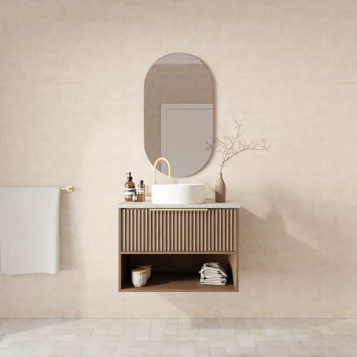 Merewether 750mm Wall Hung Single Vanity with Solid Surface Countertop