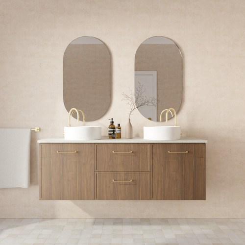 Hamilton 1500mm Wall Hung Double Vanity with Solid Surface Countertop