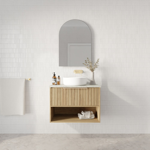 Merewether 750mm Wall Hung Single Vanity with Solid Surface Countertop