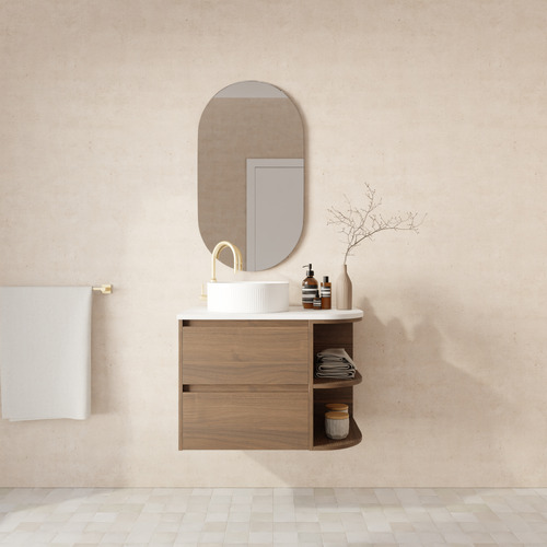 Avion 750mm Wall Hung Single Vanity with Solid Surface Countertop