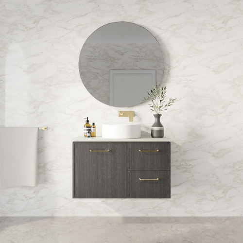 Hamilton 900mm Wall Hung Single Vanity with Solid Surface Countertop