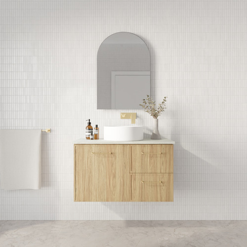 Hamilton 900mm Wall Hung Single Vanity with Solid Surface Countertop