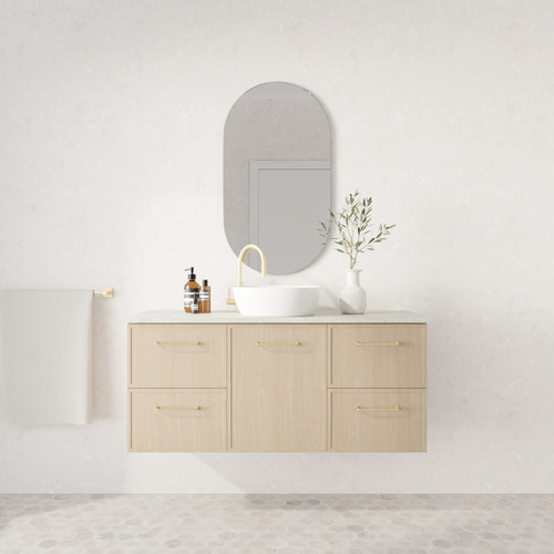 Hamilton 1200mm Wall Hung Single Vanity with Solid Surface Countertop