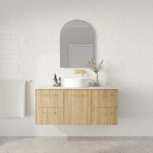 Hamilton 1200mm Wall Hung Single Vanity with Solid Surface Countertop