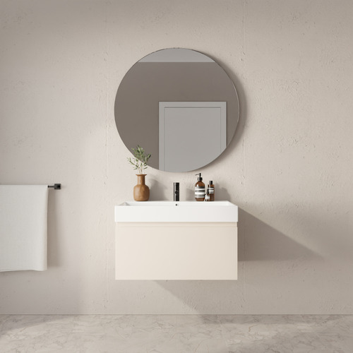Sanremo 750mm Wall Hung Single Vanity with Polymarble Countertop