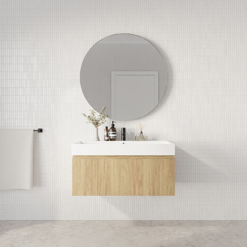 Sanremo 900mm Wall Hung Single Vanity with Polymarble Countertop