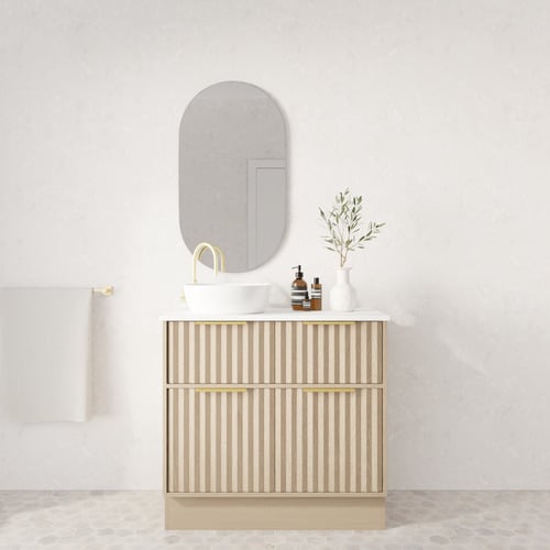 Salamander 900mm Freestanding Single Vanity with Solid Surface Countertop