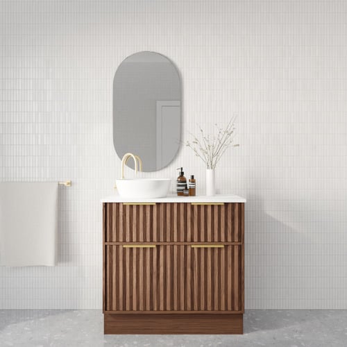 Salamander 900mm Freestanding Single Vanity with Solid Surface Countertop